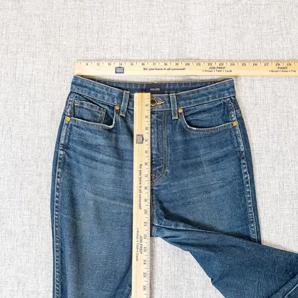 Khaite Benny Cropped Flare Raw Denim Jeans size 26